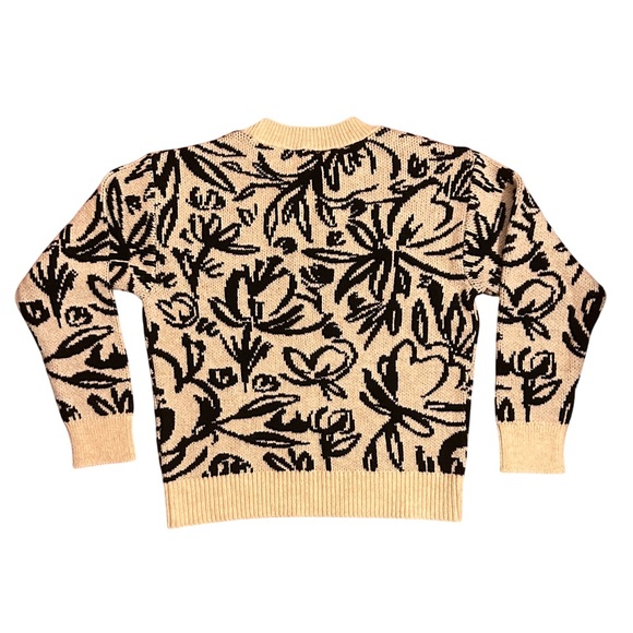 NWT Anthropologie Floral Pop Embroidered Sweater - Size S/XS Oversized XS - Picture 6 of 11